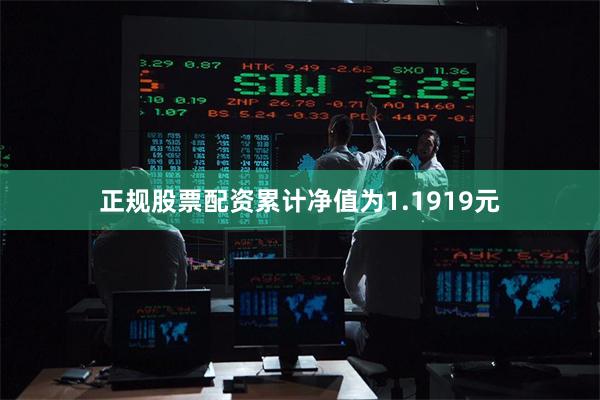 正规股票配资累计净值为1.1919元